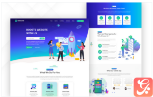 Geek Boost Services One Page HTML5 Template