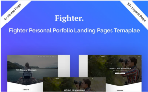 Fighter Personal Portfolio HTML5 Landing Page Template