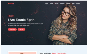 Farin Personal Portfolio Bootstrap4 Landing Page Template