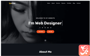 Lavina - Personal Portfolio Landing Page Template