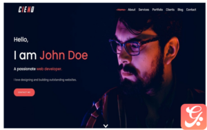Cieno - Creative Bootstrap 4 personal Portfolio Landing Page Template