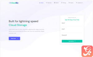 Cloudbiz - Hosting promotion Landing Page Template