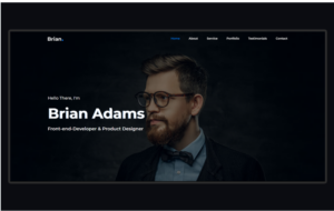 Brian - Creative Personal Portfolio Landing Page Template