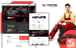 Cartune Car Repair Services Landing Page HTML5 Template