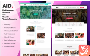 AID - Multipurpose Nonprofit and Charity Landing Page Template