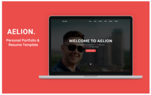 Aelion - Creative Portfolio Landing Page template