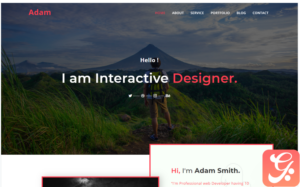 Adam Personal Portfolio Landing Page Template