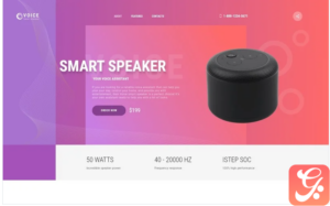Voice - Smart Speaker One Page Creative HTML Landing Page Template