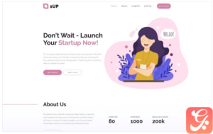 sUp - IT Creative HTML Landing Page Template
