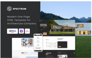 Spectrum - Architecture One Page Modern HTML Landing Page Template