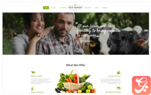 Rich Harvest - Farming HTML5 with Built-In Novi Builder Landing Page Template