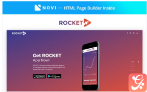 Rocket - Fabulous App Building Agency Compatible with Novi Builder Landing Page Template