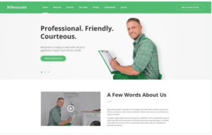 Renovate - Repair Service HTML5 Landing Page Template