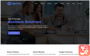 Qanvas - Multipurpose Business, Agency, Consultant and Corporate HTML5 Template Landing Page Template