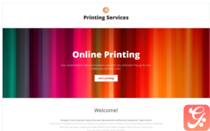 Printing Services - Online Printing with Novi Builder Landing Page Template