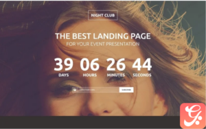 Night Club Responsive Landing Page Template