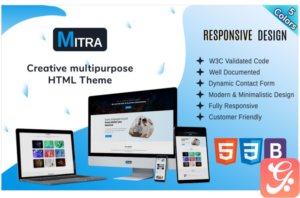 Mitra - Creative One Page Multipurpose Landing Page Template