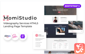 MomiStudio - Videography Services HTML5 Landing Page Template