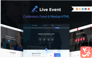 Live Event - Conference, Event & Meetup Landing Page Template
