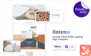 Lintense Furniture Design - Interior Clean HTML Landing Page Template