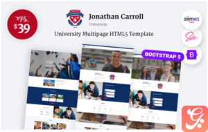 Jonathan Carroll - University Responsive HTML5 Website Template