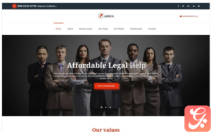 Justeco - Fancy Law Firm HTML Landing Page Template