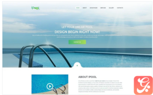 iPool - Pool Design HTML Landing Page Template