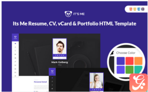 Its Me Resume CV vCard & Portfolio Landing Page Template