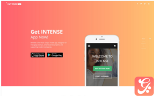 Intense App Landing Page Template