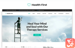 Health First - Calm Mental Health Institution Landing Page Template