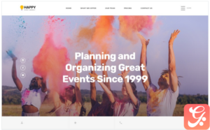 Happy - Event Agency HTML Landing Page Template
