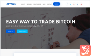 Getcoin - Cryptocurrency Landing Page Template