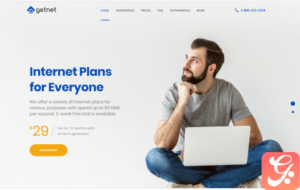 GetNet - Internet Service Provider Landing Page Template