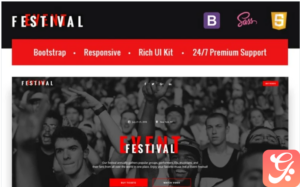 Festival Event - Responsive HTML5 Landing Page Template