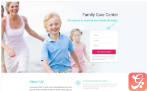 Family - Modern Medical Care Compatible with Novi Builder Landing Page Template