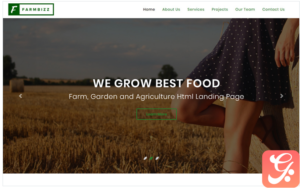 FarmBizz - Organic Food & Eco Farm HTML Template Landing Page Template