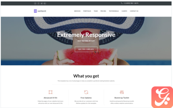 Exellent - Startup Landing Page Template