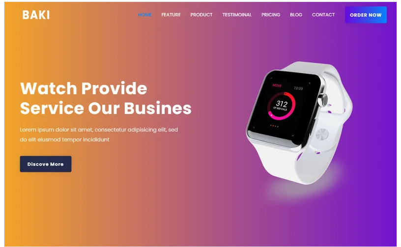 Baki Product Landing Page Theme