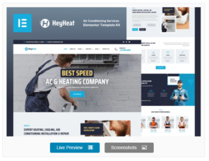 HeyHeat - Air Conditioning Services Elementor Template Kit