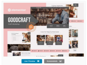 Goodcraft - Craft Workshop Elementor Template Kit