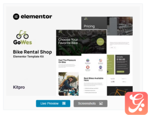 Gowes - Bike Rental Shop Elementor Template Kit
