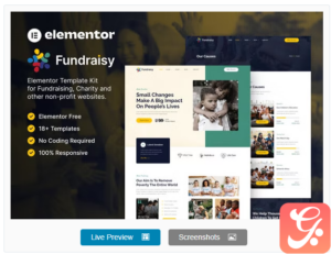 Fundraisy – Charity & Fundraising Elementor Template Kit