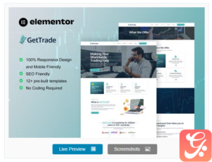 GetTrade - Trading & Investment Elementor Template Kit