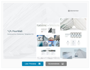 FourWall - Construction Elementor Template Kit