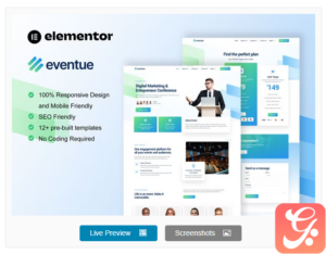 Eventue - Event & Conference Elementor Template Kit