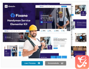Fixano - Handyman Services Elementor Template Kit