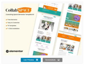 Collabspace - Coworking Space Elementor Template Kit