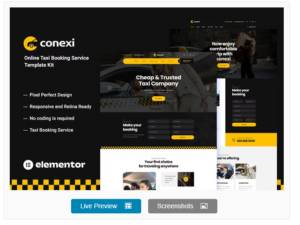 Conexi - Online Taxi Booking Service Template Kit