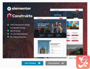 Conztrukta - Construction Service Elementor Template Kit