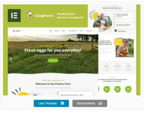 CoopFarm - Poultry Farm Elementor Template Kit